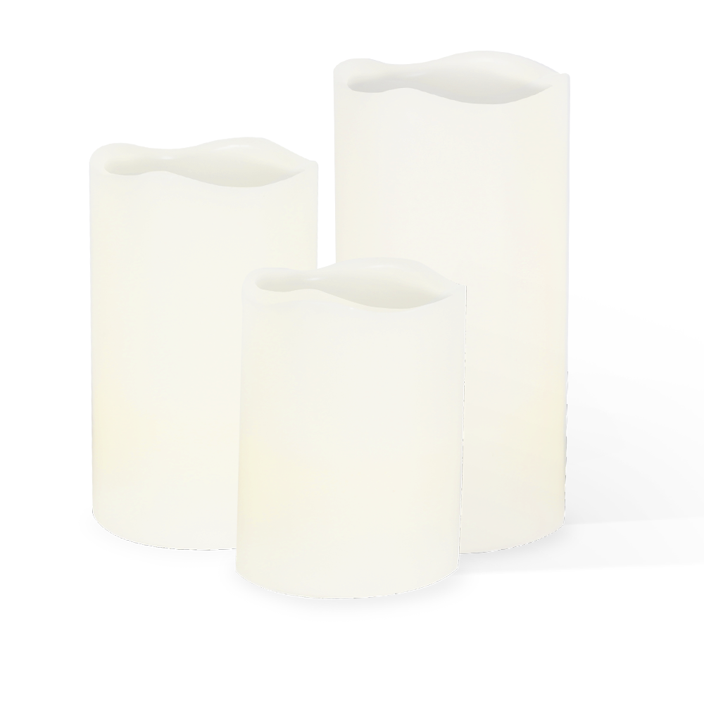 LED Echtwachskerzen 3tlg. Set