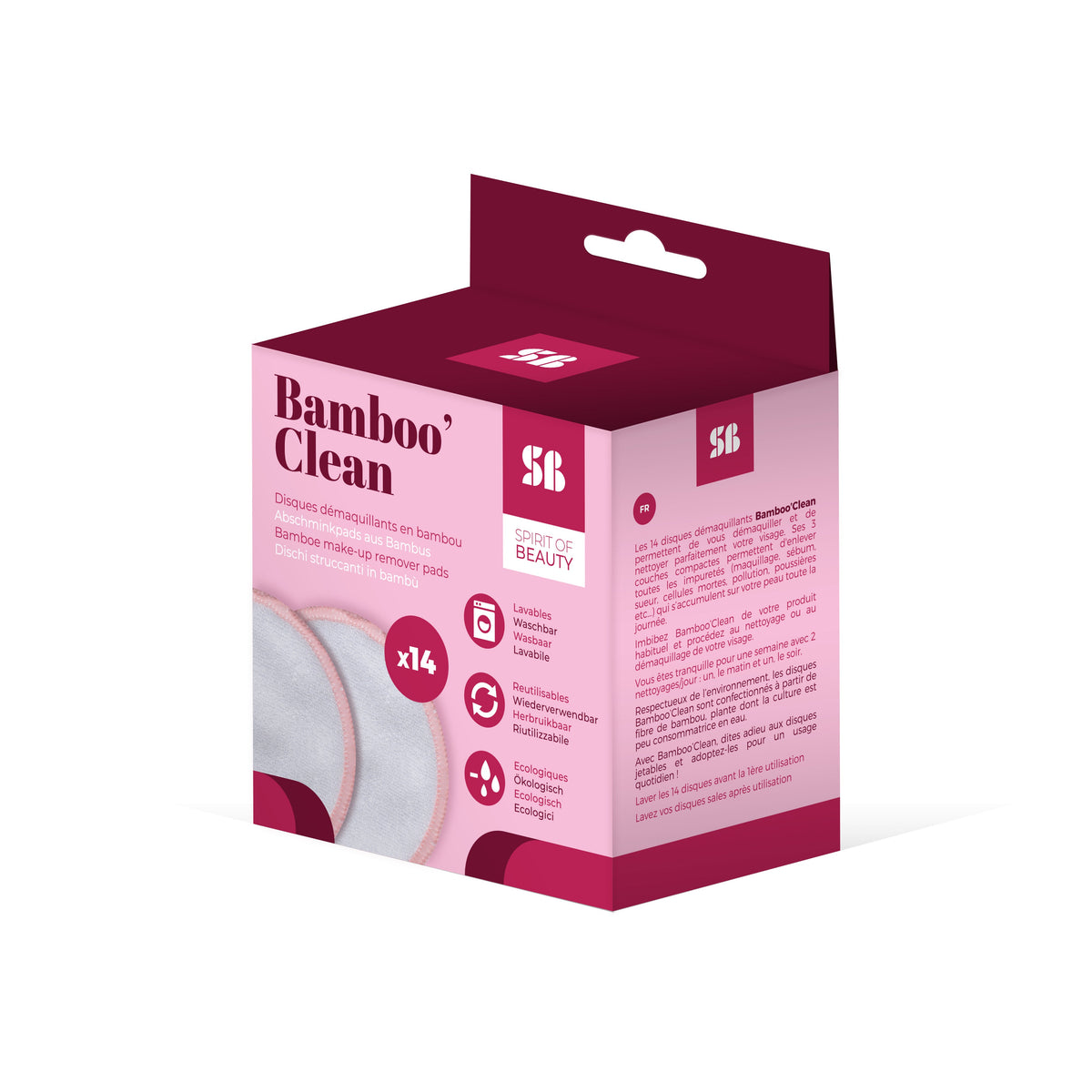 abschminkpads waschbar bambus Bamboo Make Up Entferner Pad 14er Set