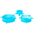 Silikondeckel 3er Set blau klein