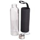 Glastrinkflasche 500ml schwarz