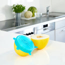 Silikondeckel 3er Set blau klein