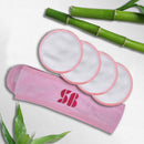 Bamboo Make Up Entferner und Stirnband | Stirnband und Pads | Vorteilspack